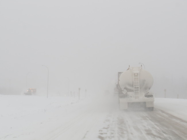 poor vivibility & poor roads Fort Mackay, Alberta Canada