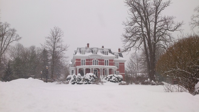 Wolfville Winter Storm and Blomidon House Wolfville, Nova Scotia Canada