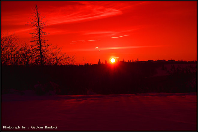 Amazing Sunset Edmonton, Alberta Canada