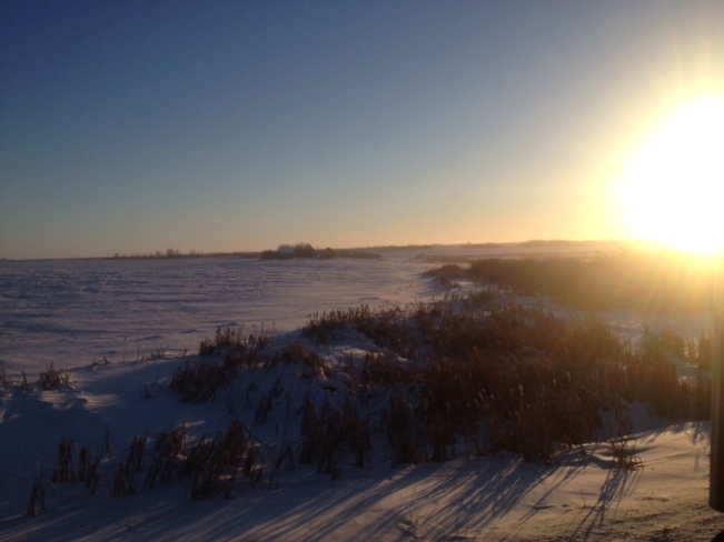 Sun rise Saskatoon, Saskatchewan Canada