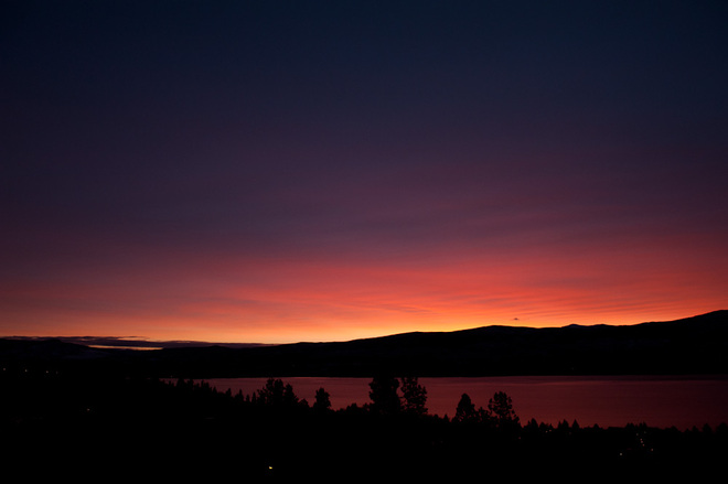 Winter sunrise West Kelowna, British Columbia Canada