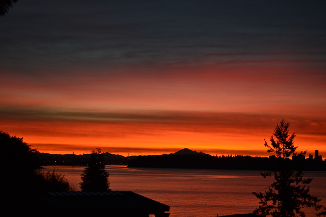 Beautiful December Sunrise West Vancouver, British Columbia Canada