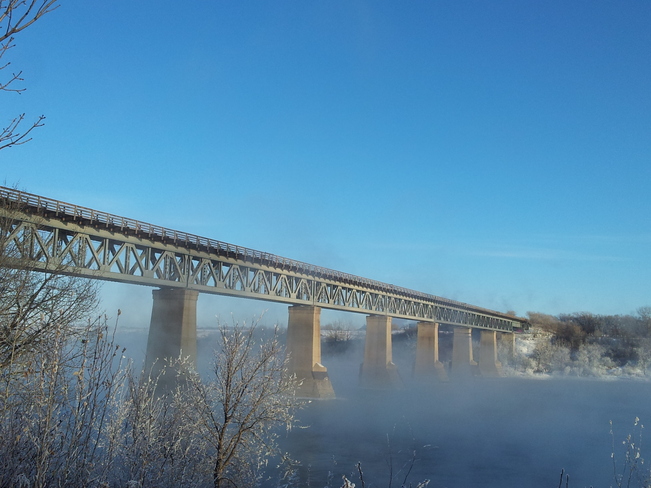 CP Bridge over South Saskatchewan Saskatoon, Saskatchewan Canada