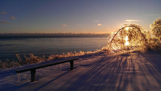 Christmas Eve Sunset Port Hope, Ontario Canada