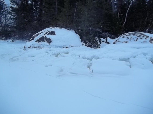 Snow Covered Birchy Bay, Newfoundland and Labrador Canada