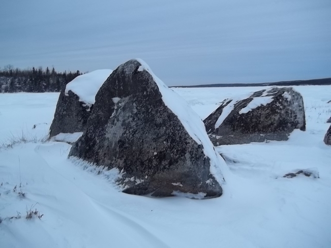 Rocks In The Snow Birchy Bay, Newfoundland and Labrador Canada