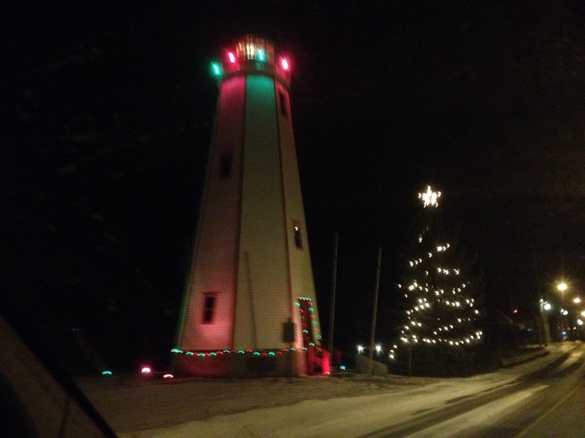 christmas Lighthouse Port Burwell, Ontario Canada