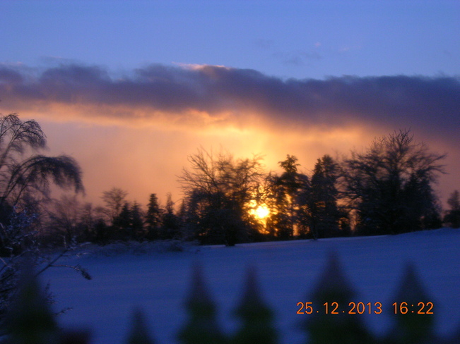 Christmas Day Sunset Salisbury, New Brunswick Canada