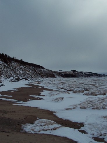 Ice Stands Still by the Ocean in Mabou! Mabou, Nova Scotia Canada