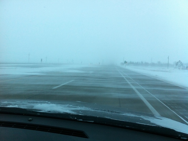 blizzard conditions! Taché, Manitoba Canada