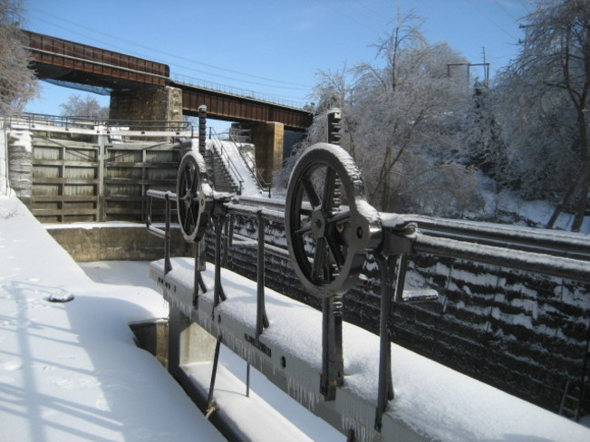 Locks frozen in time Kingston, Ontario Canada