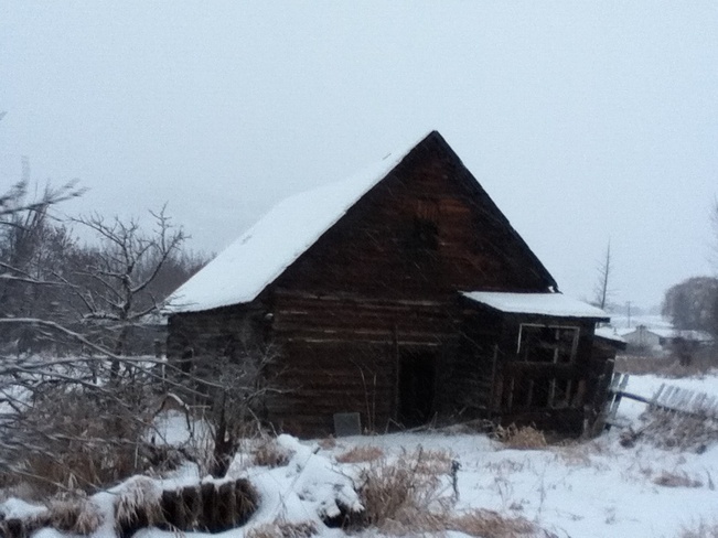 lil' shack in the snow South Vernon, British Columbia Canada
