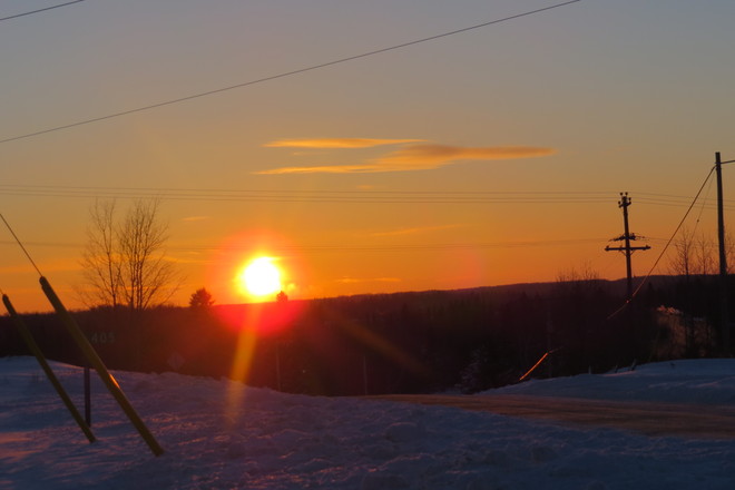 Last sunset in 2013 Timmins, Ontario Canada