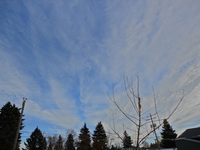 Electrically influenced false cloud Calgary, Alberta Canada