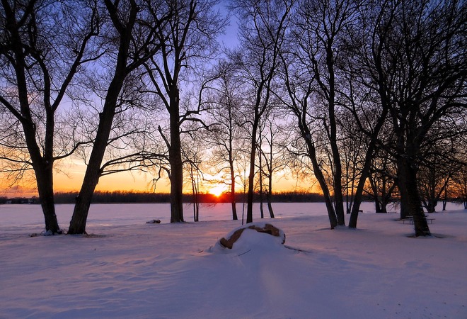 Snow Color Sunset 
