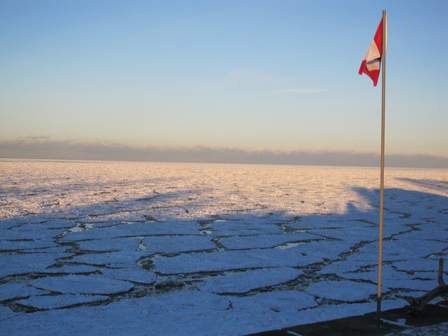 Ice on Lake Ontario Beamsville, Ontario Canada