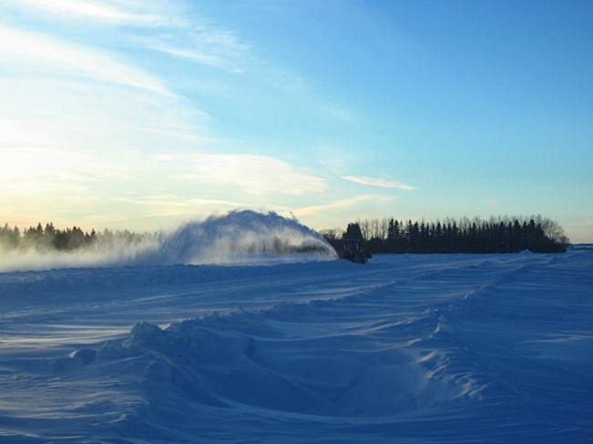 wind + snow= drifts Unity, Saskatchewan Canada