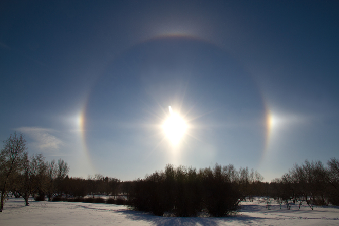 SunDogs Right-Left-Top Jan 04, 2014 Regina, Saskatchewan Canada