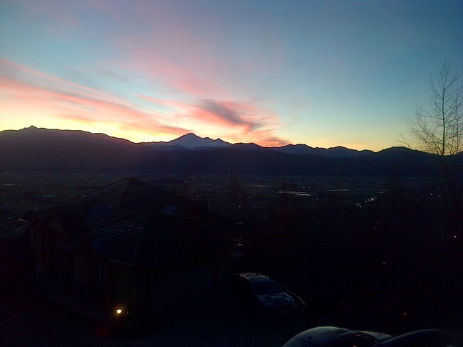 Sunrise over Mount Baker Abbotsford, British Columbia Canada