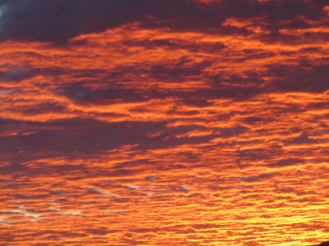 red cloud sunset Vernon, British Columbia Canada