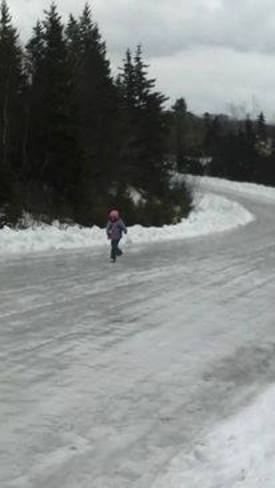 Icy roads in Cape Bren Sydney, Nova Scotia Canada