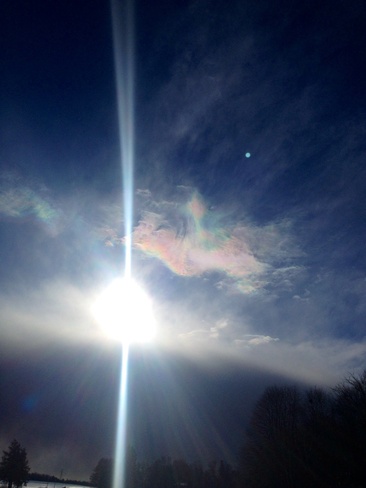 Rainbow cloud Fredericton, New Brunswick Canada