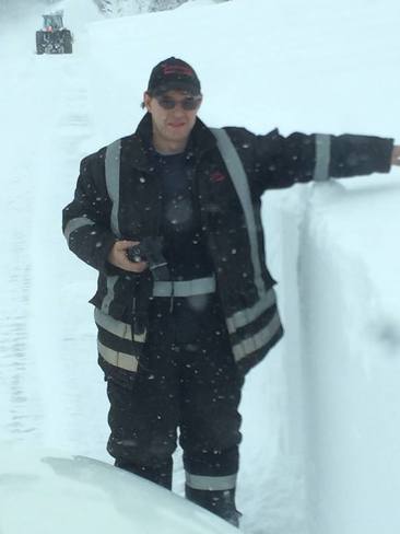 That a big snow drift! Burgoyne, Ontario Canada