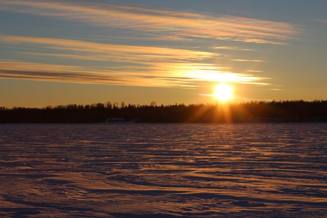 Sunset at Lac Charette Moonbeam, Ontario Canada
