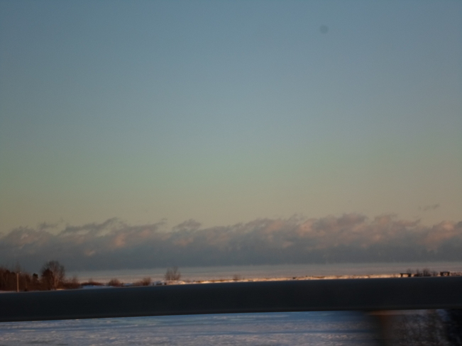 Clouds frozen above Lake Michigan Elliot Lake, Ontario Canada