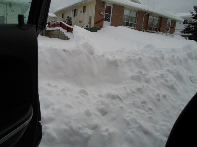 Snow in Driveway/needed payloader to get in Elliot Lake, Ontario Canada