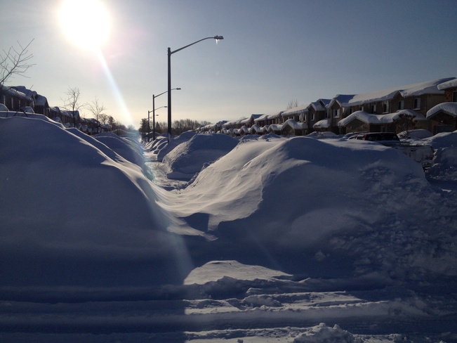 snow banks 2014 Orillia, Ontario Canada