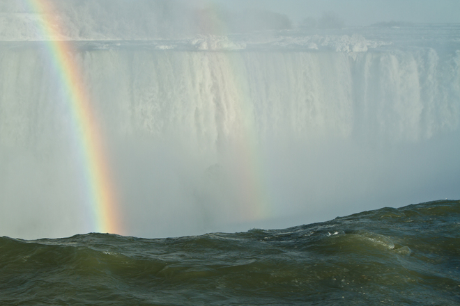 Rainbow at the brink Niagara Falls, Ontario Canada