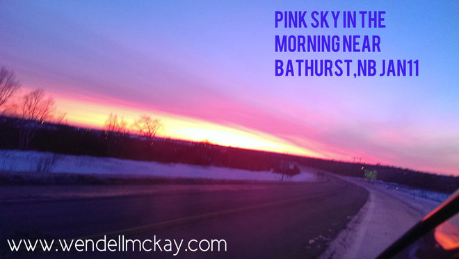 Pink Sky Before Storm Bathurst, New Brunswick Canada