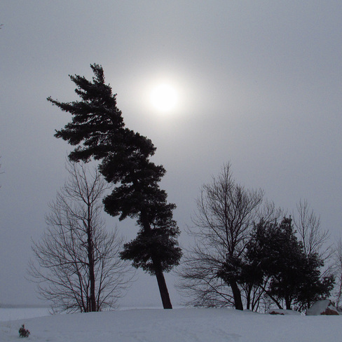 Gray winter days North Bay, Ontario Canada