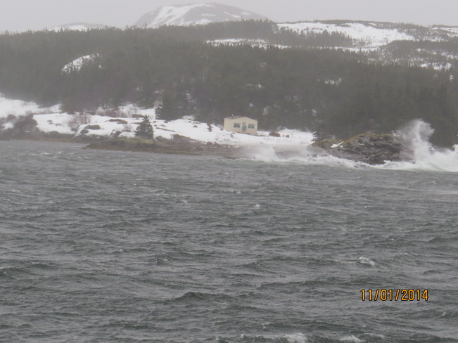 Rain and wind Rock Harbour, Newfoundland and Labrador Canada