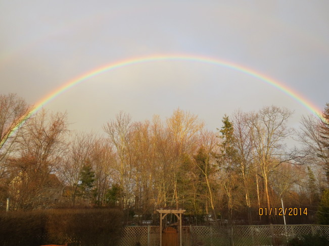 Full rainbow Wolfville, Nova Scotia Canada