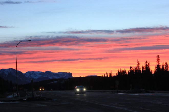 sunset Hinton, Alberta Canada