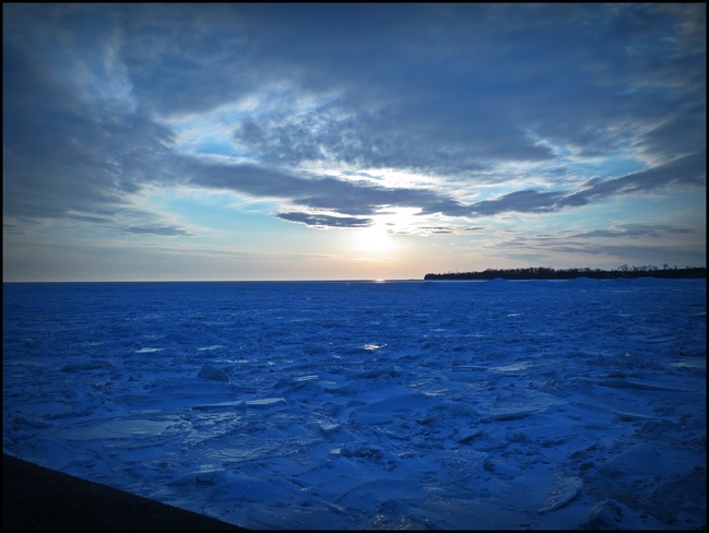 Winter Sunset Port Maitland, Ontario Canada