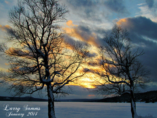 "Sunset Jan 20 2014" Springdale, Newfoundland and Labrador Canada