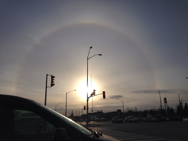 ring around the sun Brampton, Ontario Canada