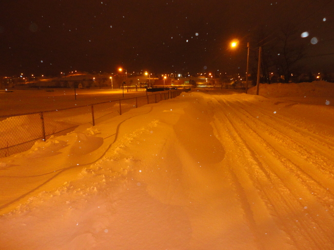 Jameson Street Covered with Snow Sydney, Nova Scotia Canada