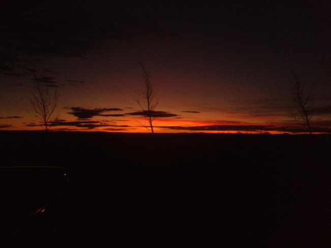 A Red Sunset Grande Prairie, Alberta Canada
