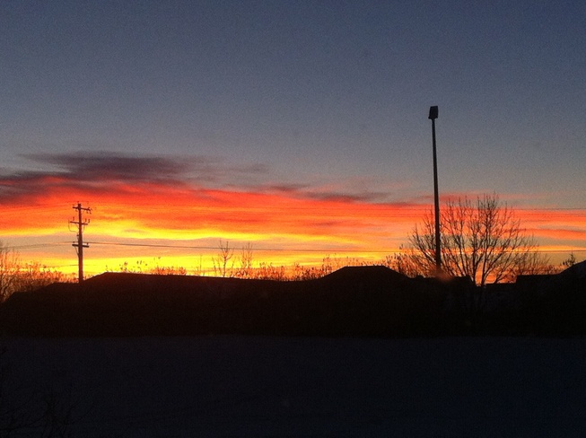 beautiful sunset Red Deer, Alberta Canada