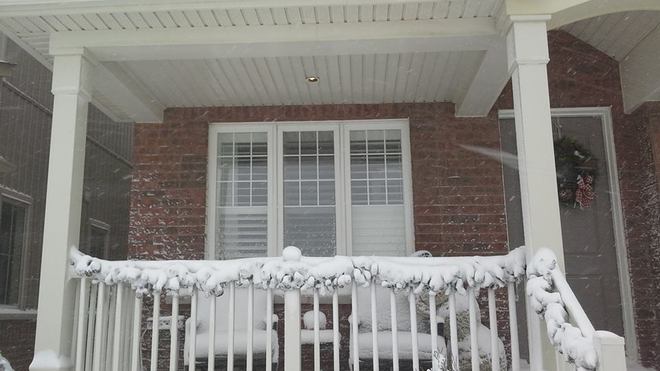 My Porch All Snowed In! Bowmanville, Ontario Canada