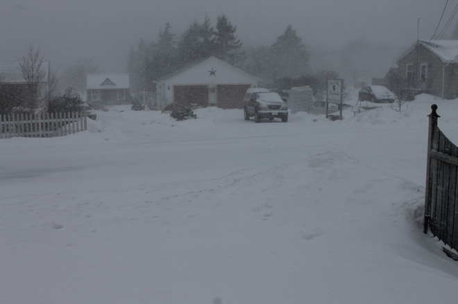Wind and snow Lower West Pubnico, Nova Scotia Canada