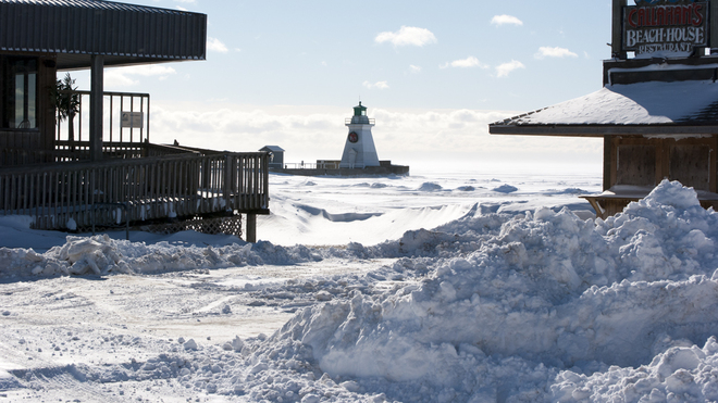 Snow Town Port Dover, Ontario Canada
