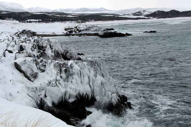 Beautiful winter scenery Channel-Port aux Basques, Newfoundland and Labrador Canada