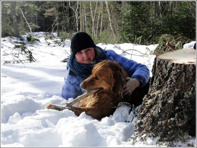 never to cold for a dog walk Canning, Nova Scotia Canada