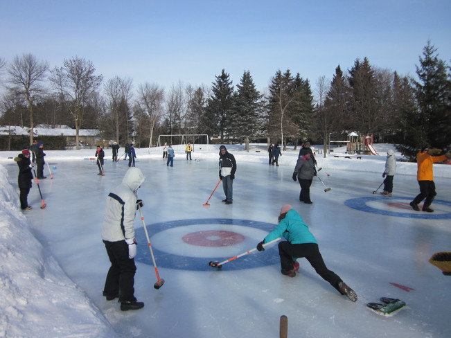 Outddoor Curling in Lakeview Park Ottawa, Ontario Canada