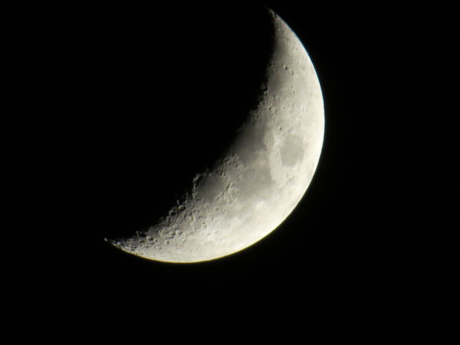 last nights moon Edmonton, Alberta Canada